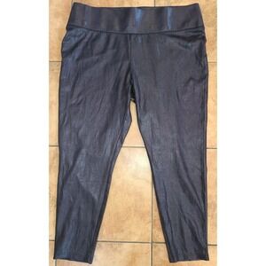 MELISSA MCCARTHY SEVEN7 Collab Sz 2X Pull On Legging Black Snake Stretch Sassy